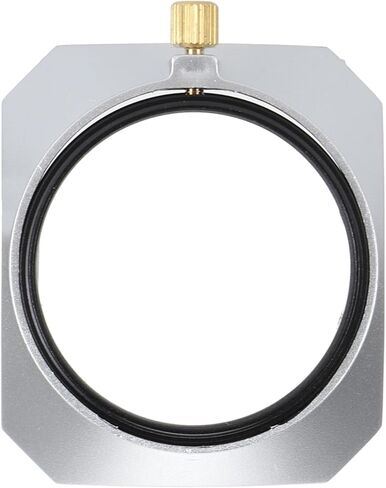 Tbest 49mm Lens Hood Square Shade Accessory Sun for Digital Camera Silver Premium Aluminum Alloy ABS 49MM Protection Photography Enthusiasts in Saudi Arabia