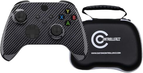 Custom Controllerzz Glossy Carbon Fiber Controller & Case Bundle – Includes Glossy Carbon Fiber Custom Wireless Controller for Xbox Series X/S, Xbox One, PC & Universal Protective Travel Case in Saudi Arabia