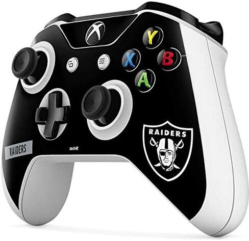 Skinit Skinit Gaming Gaming Skin متوافق مع وحدة التحكم في Xbox One S - NFL Las Vegas Raiders Series Black Performance Design in Saudi Arabia