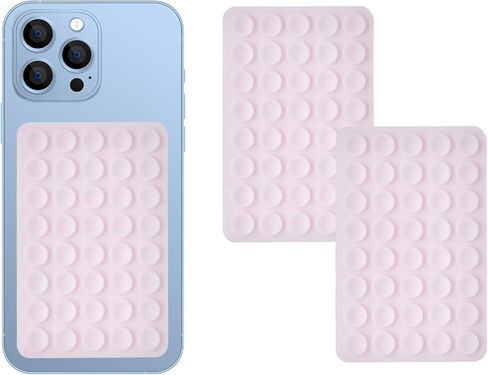 2 حزمة السيليكون قبضة الشفط على الوجهين-40 كوبًا لكل جانب ، وقاعة قوية لأجهزة iPhone ، و Galaxy ، و Pixel ، و Android-خالية من اليدين لصور شخصية ومقاطع الفيديو (الطباشير الوردي) in Kuwait