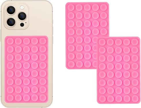 2 حزمة السيليكون قبضة الشفط على الوجهين-40 كوبًا لكل جانب ، وقاعة قوية لأجهزة iPhone ، و Galaxy ، و Pixel ، و Android-خالية من اليدين لصور شخصية ومقاطع الفيديو (الطباشير الوردي) in Kuwait