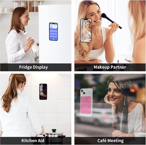 2 حزمة السيليكون قبضة الشفط على الوجهين-40 كوبًا لكل جانب ، وقاعة قوية لأجهزة iPhone ، و Galaxy ، و Pixel ، و Android-خالية من اليدين لصور شخصية ومقاطع الفيديو (الطباشير الوردي) in Kuwait