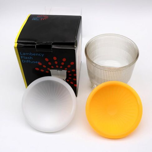 صرف وميض فلاش Lambency Clear for Speedlite ، نوع وعاء عالمي Diffusor + 2 Dome Covers لـ Canon 580ex 580ex II 540ez 550ex 430ez (White + Yellow) in Saudi Arabia