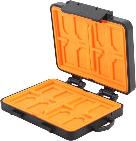 24 Slots Memory Card Case, Memory Card Holder Case Carrying Box Water Proof Portable Case Organizer for Camera Drone Nano SIM Cards in Saudi Arabia