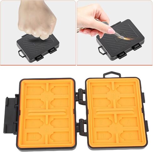 24 Slots Memory Card Case, Memory Card Holder Case Carrying Box Water Proof Portable Case Organizer for Camera Drone Nano SIM Cards in Saudi Arabia