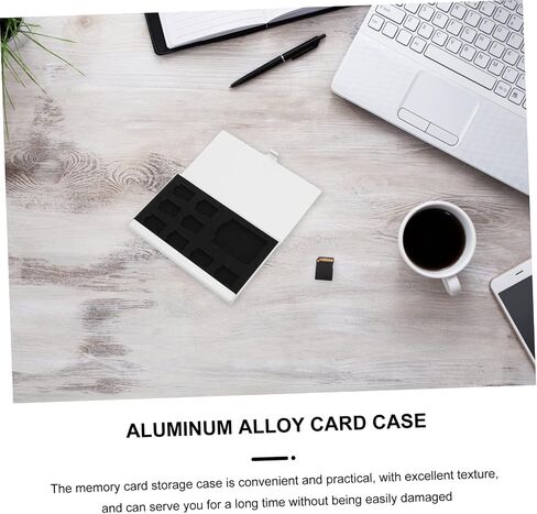 Storage Keeper Case Slot Aluminum Memory Card Organizer for Cards Portable and Lightweight Design Scratch Protection Convenient for Travel and Daily Use in Saudi Arabia