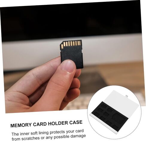 Storage Keeper Case Slot Aluminum Memory Card Organizer for Cards Portable and Lightweight Design Scratch Protection Convenient for Travel and Daily Use in Saudi Arabia