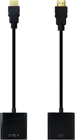 محول HDMI جديد إلى محول VGA 1080p كامل HD متوافق مع الكمبيوتر/الكمبيوتر المحمول/Chromebook/Raspberry محول الفيديو HDMI إلى محول VGA لعرض واضح وإعداد سهل in Kuwait