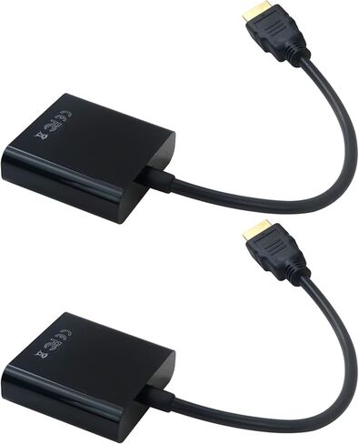 محول HDMI جديد إلى VGA ، 1080 بكسل HD الكامل ، مضغوط ومحمول ، متوافق مع الكمبيوتر المحمول/ Chromebook/ Xbox One/ 360/ Raspberry PI - ليس لأجهزة Apple ، لأجهزة Apple in Kuwait