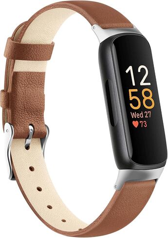 AK Leather Band متوافق مع Fitbit Inspire 3 فرق للنساء ، حزام بديل للجلود الكلاسيكي للحبوب الكلاسيكية لـ Fitbit Inspire 3 Tracker in Kuwait