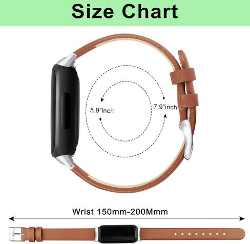 AK Leather Band متوافق مع Fitbit Inspire 3 فرق للنساء ، حزام بديل للجلود الكلاسيكي للحبوب الكلاسيكية لـ Fitbit Inspire 3 Tracker in Kuwait
