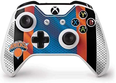 Skinit Decal Gaming Skin Compatible with Xbox One S Controller - Officially Licensed NBA New York Knicks Away Jersey Design in Saudi Arabia