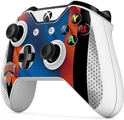 Skinit Decal Gaming Skin Compatible with Xbox One S Controller - Officially Licensed NBA New York Knicks Away Jersey Design in Saudi Arabia