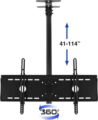 CHEETAH DUAL CEAIL TV MOUNT مقابل 37-86 بوصة أجهزة تلفزيون ، أقصى 165 رطل ، VESA 600 (كل شاشة) طويلة 114 "mextension (9.5 قدم). يدعم أجهزة التلفزيون الأحدث إلى 100" ، يتصاعد مقببة أو في سقف ، 360 دوارة + 15 ميل in Kuwait