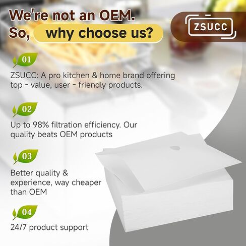 FE02 Envelope-Type Fryer Oil Filter 15 1/2" x 14" 100 Sheets Compatible with RF HUNTER Ecco One ＆ Hf Series in Kuwait