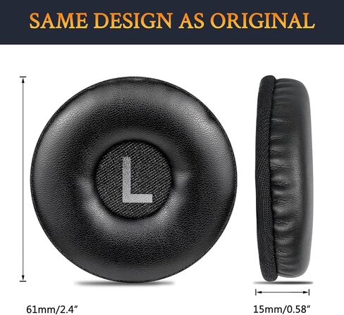 SOULWIT Earpads Replacement for Logitech H390 H600 H609 H760 Wireless Headphones, Ear Pads Cushions with Soft Protein Leather, Noise Isolation Foam, Added Thickness - Black in Saudi Arabia