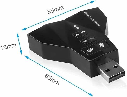 خارجي افتراضي 7.1 USB 3D صوت بطاقة صوتية محول قناة محول الكمبيوتر المحمول in Saudi Arabia