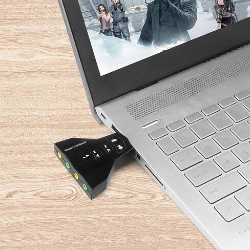 خارجي افتراضي 7.1 USB 3D صوت بطاقة صوتية محول قناة محول الكمبيوتر المحمول in Saudi Arabia