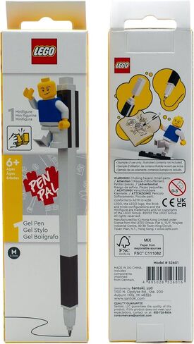 IQ Lego Stationery Pen Pal - Lego Black Gel Pen and Classic Minifgure in Saudi Arabia