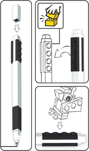 IQ Lego Stationery Pen Pal - Lego Black Gel Pen and Classic Minifgure in Saudi Arabia