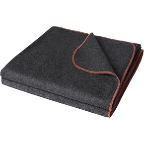 Military Wool Blanket: Warm, Thick & Washable - Perfect for Outdoors, Camping, Stadium, Picnics, Travel, Car & Bushcraft Survival Kits - Large 59" x 79" (3.1 lbs), Dark Grey in Saudi Arabia