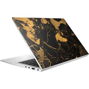 Skinit Laptop Decal Skin Compatible with HP EliteBook 840 G9 - Skinit Originally Designed Black and Gold Scattered Marble Design in Saudi Arabia