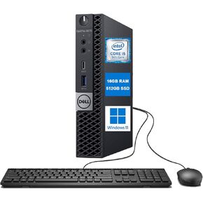 Dell Optiplex 5070 Micro MFF Desktop Computer Business Mini PC ، Intel Core I5-9500T ، RAM 16GB ، 512GB SSD ، Wi-Fi ، لوحة المفاتيح والماوس ، Windows 11 Pro (متجدد) in Kuwait