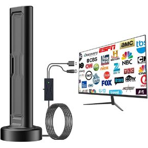 TV Antenna for Smart, 2025 Strongest Digital TV Antenna Indoor with Amplifier Signal Booster,Portable HDTV Antennas for Smart and Old TVs for Local Channels-38ft Coax Cable-Support 8K 4K 1080p in Saudi Arabia