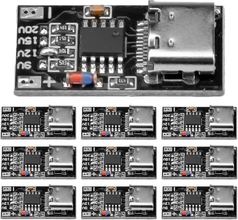 10-Pack USB-C Fast Charging Trigger Module - PD3.0/QC4+/PPS 9V 12V 15V 20V Adjustable Voltage Power Supply Board with AFC/FCP Protocol Support for Power Banks & DIY Projects (Type-C PD Decoy Board)​ in Saudi Arabia