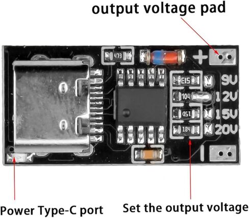 10-Pack USB-C Fast Charging Trigger Module - PD3.0/QC4+/PPS 9V 12V 15V 20V Adjustable Voltage Power Supply Board with AFC/FCP Protocol Support for Power Banks & DIY Projects (Type-C PD Decoy Board)​ in Saudi Arabia