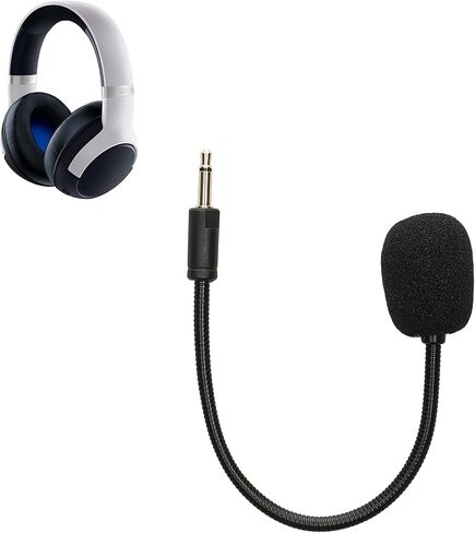 ميكروفون Kwmobile متوافق مع Razer Kaira Pro - MIC بديل لسماعات الألعاب - الأسود in Saudi Arabia