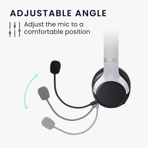 ميكروفون Kwmobile متوافق مع Razer Kaira Pro - MIC بديل لسماعات الألعاب - الأسود in Saudi Arabia