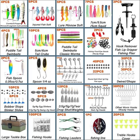 3 طبقات معالجة مربع مع معالجة الصيد بما في ذلك ، 475 PCS صيد السمك الساحات الطقم ، الأوزان ، والسنانير ، وغيرها in Kuwait