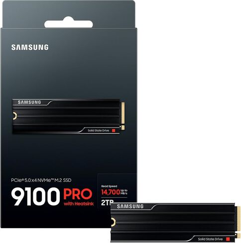 Samsung Memory MZ-VAP2T0CW 9100 PRO 2TB SSD الداخلية مع الحرارة الحرارية ، PCIE 5.0 X4 ، NVME 2.0 ، SSD المصمم للمحترفين واللاعبين ، متوافق مع PC & PLAYSTATION 5 ، 5 سنوات ضمان محدود (الإصدار المملكة المتحدة) in Saudi Arabia