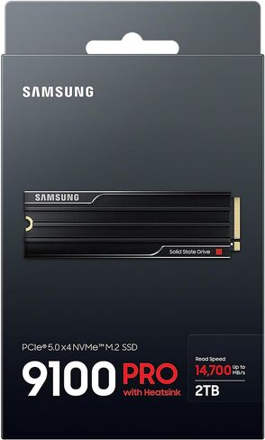 Samsung Memory MZ-VAP2T0CW 9100 PRO 2TB SSD الداخلية مع الحرارة الحرارية ، PCIE 5.0 X4 ، NVME 2.0 ، SSD المصمم للمحترفين واللاعبين ، متوافق مع PC & PLAYSTATION 5 ، 5 سنوات ضمان محدود (الإصدار المملكة المتحدة) in Saudi Arabia