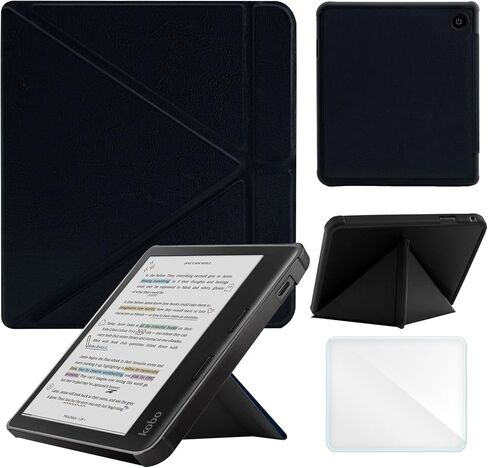 حالة متوافقة مع قارئ kobo sage 8 بوصة e (النموذج: N777 N778K ، 2021 إصدار) ، يتضمن حامي الشاشة - غطاء جلدي PU مع النوم التلقائي/الاستيقاظ in Kuwait
