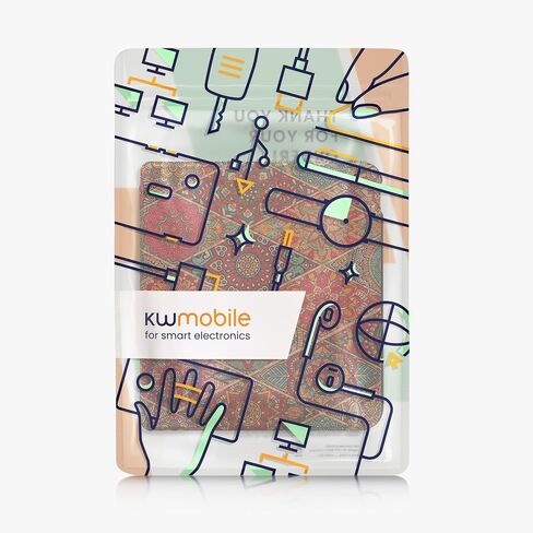 حالة Kwmobile Cork متوافقة مع Kobo Libra Color - Book Style Protection E -Reader Flip Cover Case - نمط بني/أزرق/أحمر in Saudi Arabia
