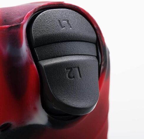 YoRHa Studded Silicone Cover Skin Case for Sony PS4/slim/Pro Dualshock 4 Controller x 1(Camouflage red) with Pro Thumb Grips x 8 in Saudi Arabia
