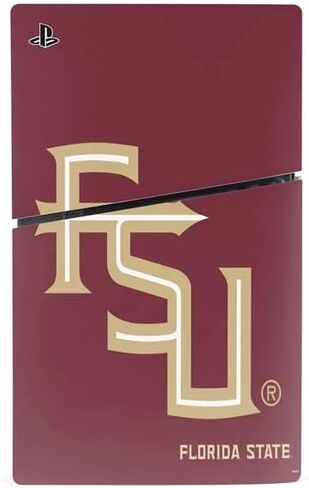 Skinit Decal Gaming Skin Compatible with PS5 Slim Digital Edition Bundle - Officially Licensed Florida State FSU Seminoles Logo Design in Saudi Arabia