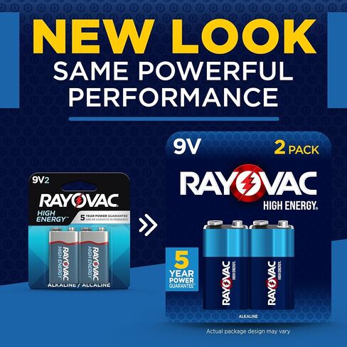 Rayovac High Energy 9V Batteries (4 Pack), Alkaline 9 Volt Batteries in Saudi Arabia