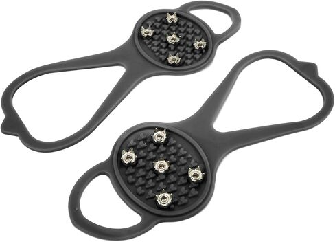 P ISkid Mpons with 5 Teeth - G for Winter Clim and Outdoor Activities - Fits Various Footwear (S) in Saudi Arabia