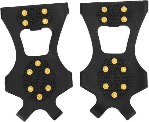 Ice Crampons, Toilet Rubber 10 Teeth Snow Shoes Folding for Ice Fishing for Hunting for Mountaineering (S) in Saudi Arabia