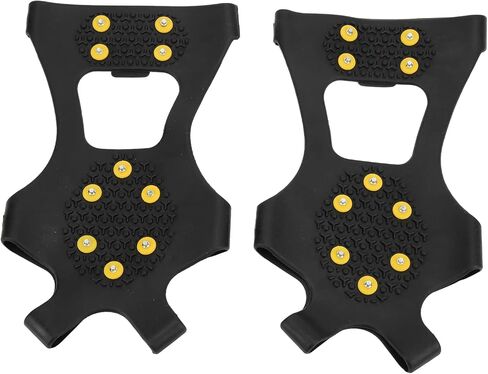 Ice Crampons, Toilet Rubber 10 Teeth Snow Shoes Folding for Ice Fishing for Hunting for Mountaineering (S) in Saudi Arabia