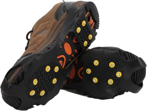 Ice Crampons, Toilet Rubber 10 Teeth Snow Shoes Folding for Ice Fishing for Hunting for Mountaineering (S) in Saudi Arabia