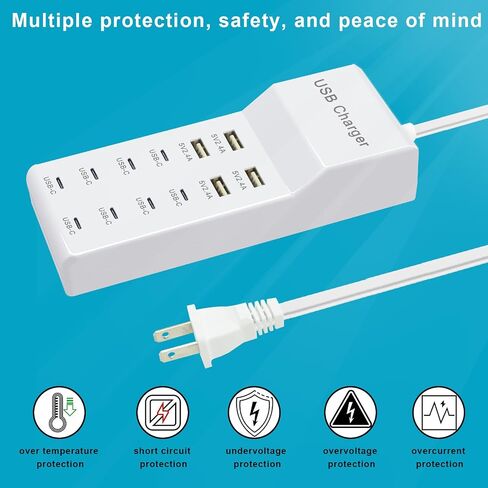محطة شحن USB شاحن حائط متعدد المنافذ شحن سريع in Kuwait