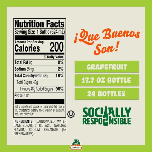 Jarritos - الصودا المكسيكية ، حزمة متنوعة من 3 نقنات (17.7 أوقية ، 24 زجاجة) - 12 ماندرين ، 6 لايم ، و 6 أناناس - السكر الحقيقي قصب - مصنوع في المكسيك - النكهة الطبيعية الصودا البوب ​​- الحفلات والشواء in Saudi Arabia