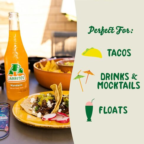 Jarritos - الصودا المكسيكية ، حزمة متنوعة من 3 نقنات (17.7 أوقية ، 24 زجاجة) - 12 ماندرين ، 6 لايم ، و 6 أناناس - السكر الحقيقي قصب - مصنوع في المكسيك - النكهة الطبيعية الصودا البوب ​​- الحفلات والشواء in Saudi Arabia