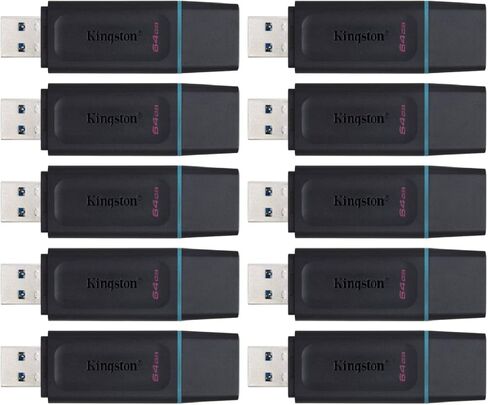 Kingston 64GB DataTraveler Exodia Flash Drive - DTX/64GB (حزمة 10) in Saudi Arabia