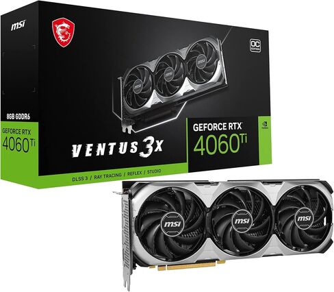 MSI Gaming Geforce RTX 4060 TI 8GB GDRR6 128-bit HDMI/DP NVLINK TORX FAN 4.0 ADA LOVELACE ARCHITURE CARD in Saudi Arabia