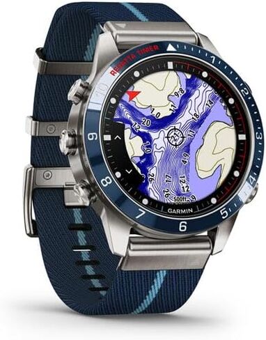 Garmin MARQ Captain, Men's Luxury Tool Watch with Advanced Nautical Features, Track Wind Speed, Direction, Temperature and Tide Information in Saudi Arabia